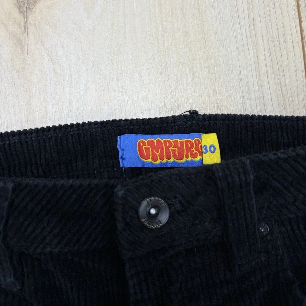 Empyre Corduroy Pants Mens Size 30x28 Baggy Straight Fitting Y2K Black Skate